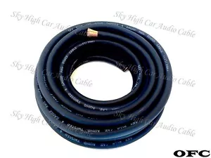 4 Gauge AWG OFC BLACK Power Ground Wire Sky High Car Audio Sold By The Foot ft  - Picture 1 of 1