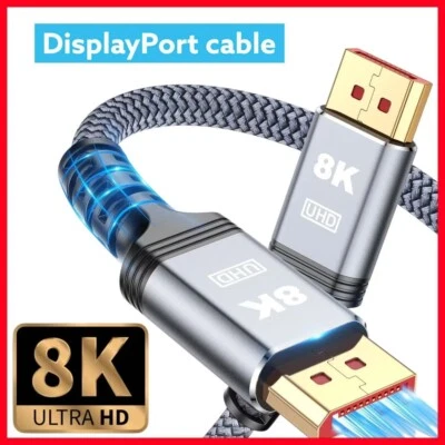 DisplayPort Cable 8K 5FT [VESA Certified] DP to DP 4K UHD 32.4Gbps HDR Wholesale - Image 1 of 4