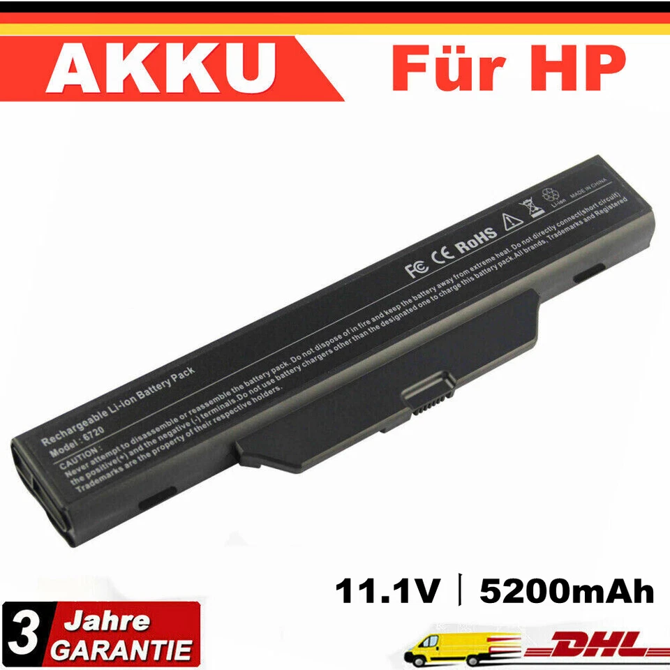 Akku für HP Compaq 615 6720s 6730s 6735s 6820s 6830s 550 610 HSTNN-LB51-LB52 - Bild 1 von 4