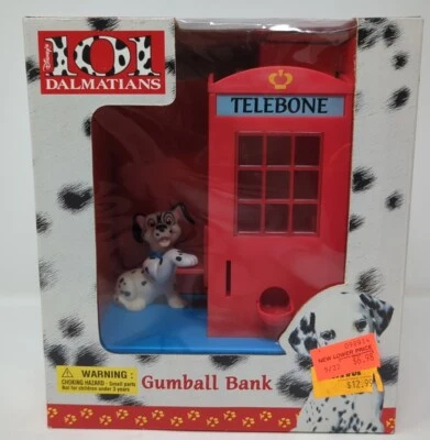 Vintage 1996 Disney's 101 Dalmatians Telebone Gumball Bank From Toy's R Us - Image 1 of 4