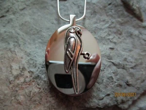 COLLAR URNA LORO ACERO INOXIDABLE, GUACAMAYO - CENIZAS, MONUMENTO, PÁJARO - Imagen 1 de 5