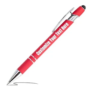 PERSONALISIERTER METALLSTIFT LASERGRAVUR INDIVIDUELLE BOTSCHAFT WERBEGESCHENK ROT - Bild 1 von 4