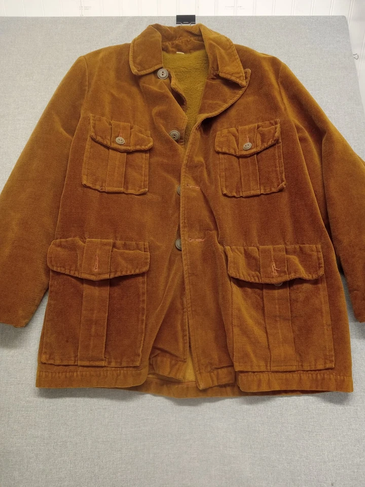 Abrigo Mujer VINTAGE Pana Con Forro Polar Marrón Camel Leer Descripción Foto 1 de 4