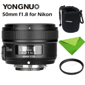 YONGNUO YN EF 50mm f/1.8 AF Lens YN50 Aperture Auto Focus for Nikon Cameras - Picture 1 of 11