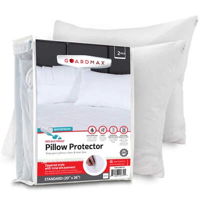 Protector de almohada impermeable a prueba de chinches Guardmax con cremallera Foto 1 de 4