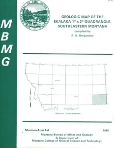Geologic Map: Ekalaka 1 x 2 Quadrangle, Southeastern Montana - Picture 1 of 2