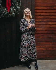 MARKS AND SPENCER X GHOST HOLLY WILLOUGHBY STAR PRINT MIDI WRAP DRESS 8 BNWT - Picture 1 of 1