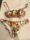 Exquisite Dolce And Gabbana Black Label Floral Bikini Swim Suit Size 1 Worn Once