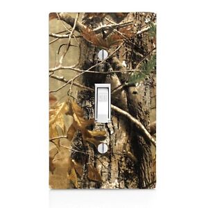 Real Tree Camo Light Switch Cover, Outlet Cover, Night Light, Cabinet Knob, Gift