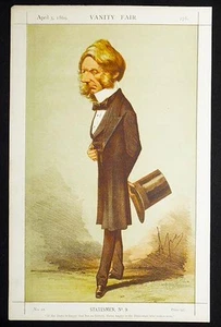 "Statesmen, No. 9" The Right Honorable Edward Cardwell Vanity Fair 1869 Scarce - Picture 1 of 1
