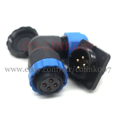 SD20 4Pin Waterproof Connector,IP67 Aviation Electrical Bulkhead Industrial Plug - Image 1 of 4