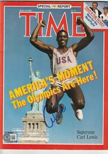 CARL LEWIS Signed 7/30/78 TIME Magazine Beckett BAS - Picture 1 of 2