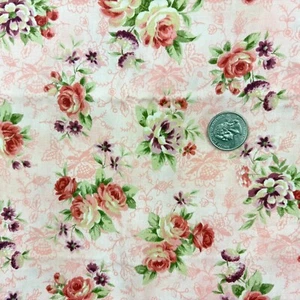Floral Fabric 36" x 43" Yard Pc As Time Goes By Exclusively Quilters 2007 1 YD - Picture 1 of 8
