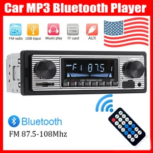 Receptor de audio estéreo clásico USB radio FM para automóvil vintage AUXILIAR - Imagen 1 de 16