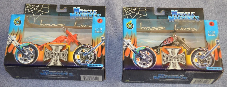 West Coast Choppers Jesse James Muscle Machines El Diablo & CFL Rigid Red 1:18 - Image 1 of 4