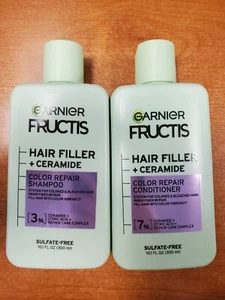 2 Pack: Garnier Fructis Hair Filler Color Repair Shampoo/Conditioner 10.1oz. E2B - Picture 1 of 4