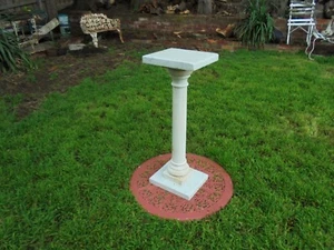 ANTIQUE MARBLE PEDESTAL COLUMN STAND c1900 CONSERVATORY PALM PLANT STAND - Picture 1 of 8