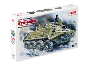 Scale 1:72 Plastic model kit BTR-60PB Soviet infantry vehicle ICM 72911 - Picture 1 of 6