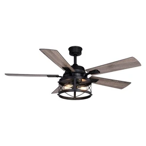 Elburn 2-Light Ceiling Fan in Farmhouse Style 18.75 Inches Tall and 52 Inches - Picture 1 of 11