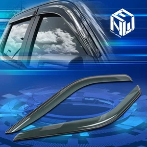 For 14-24 Ford Transit Side Glossy Smoked Black Window Visors Sun Rain Deflector - Picture 1 of 5
