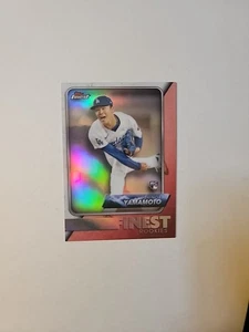 2024 Topps Finest Baseball Yoshinobu Yamamoto Finest Rookie Refractor SD5661 - Picture 1 of 2