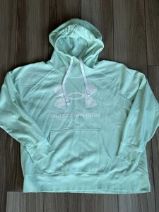 Under Armour maglione donna felpa con cappuccio vestibilità ampia verde chiaro blu taglia 3XL - Foto 1 di 10