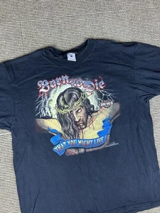 Vintage 90s Born To Die Jesus Christ Harley Living Epistles T-shirt Size XL - Picture 1 of 9