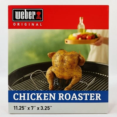 Weber 6428 Rack de Frango Assador de Aves para Grelhados – Lata de Cerveja de Aço Inoxidável - Imagem 1 de 4