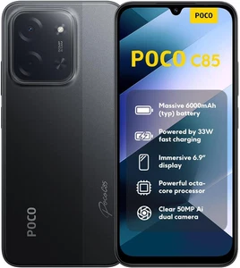 POCO C85, Smartphone 6+128GB, Display 6,9" 120Hz 7,99Mm Design, Mediatek Helio G - Foto 1 di 12