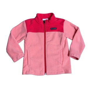 Columbia Niñas Pequeñas 3T Cremallera Completa Polar Chaqueta Abrigo Bloque de Color Naranja Melocotón - Imagen 1 de 7