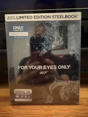 For Your Eyes Only US Best Buy Limited Edition Factory Sealed Blu-ray Steelbook Foto 1 de 2
