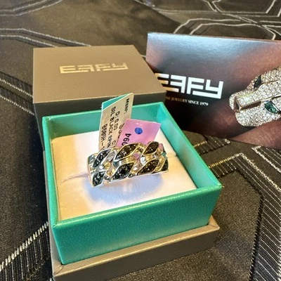 Espinela negra de plata esterlina EFFY para hombre, talla 10, venta al por menor $ 366  Foto 1 de 4