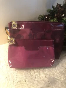 Juego de 2 bolsas de cosméticos Estée Lauder púrpura ¡NUEVO SIN ETIQUETAS limpias y listas! - Imagen 1 de 11