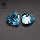 Loose Sapphire Aqua Blue Heart Shape Faceted Cut AAAAA VVS Loose Gemstone