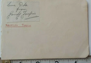 SEHR SELTENE RANDY TURPIN HANDSIGNIERTE SCHNITTSEITE & COA - ANGEBOTE AKZEPTIERT - Bild 1 von 2