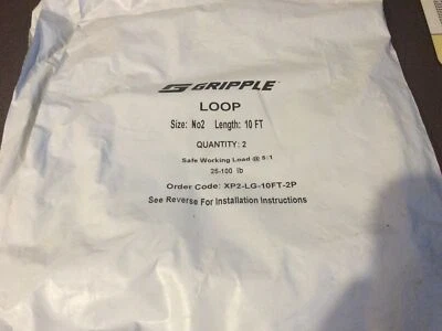 Gripple Loop Size : No2 Legnth : 10 Ft Quantity : 2 25-100 Lbs. XP2- LG-10FT-2P