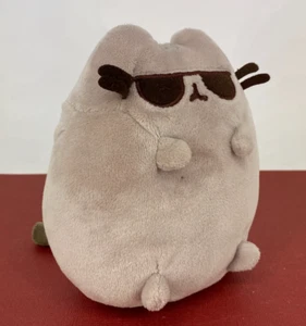Gund 2017 ☆ Pusheen the Cat ☆ Classic with Sunglasses - 15cm Beanie BB Plush - Picture 1 of 6