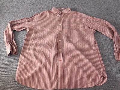 Daniel Cremieux Mens Shirt Extra Large Red striped tailored fit button up - Image 1 of 4