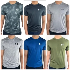 Under Armour Mens T-Shirt Short Sleeve UA Gym Fitness HeatGear Crew Running New - Picture 1 of 42