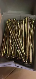 Joblot X 10 Boxes Rhino 5.0 X 100 Gold Colour Wood Screws 1000 Total - Picture 1 of 3