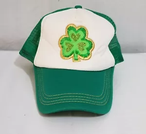Spritz St. Patricks Day Green White Lucky Clover Trucker Hat New w/Tag - Picture 1 of 2