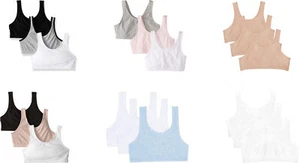 Fruit of the Loom Girls' Cotton Stretch Sports Bra - Picture 1 of 12