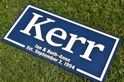 Custom Wood | Personalized Family Name Sign | Last Name Wood Sign | Wedding Gift - Image 1 of 4