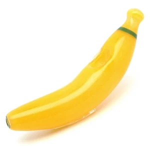 Pipa da fumo in vetro 5,5" banana grandi fumè pesante fatta a mano tabacco spesso - Foto 1 di 6