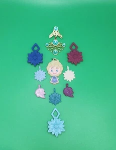 Disney Frozen Elsa & Snowflake Charm Pendant 3D Keyring Keychain Accessory Lot - Picture 1 of 18