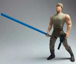 Star Wars 3.75" POTF2 Long Saber Luke Skywalker Dagobah Loose Complete C9 - Picture 1 of 3