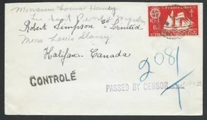 Coperchio censore ST PIERRE & MIQUELON 1943 per Canada...........................61934 - Foto 1 di 1