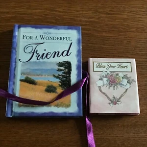 Lot of Miniature BLESS YOUR HEART & Small FOR A WONDERFUL FRIEND Hardcover Books - Picture 1 of 9