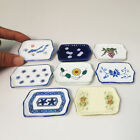 2PC Rectangle Ceramic Dish 1/6 Dollhouse Miniature Plates Tableware Accessories