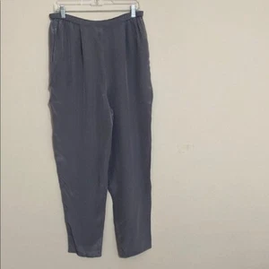 Diane Milgan graue Hose Trouser Seide Pull On Gummibund lagenlook weich M Y2K - Bild 1 von 7